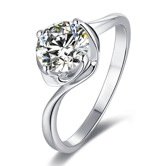 1Ct Round Moissanite Diamond Wedding Anniversary Ring