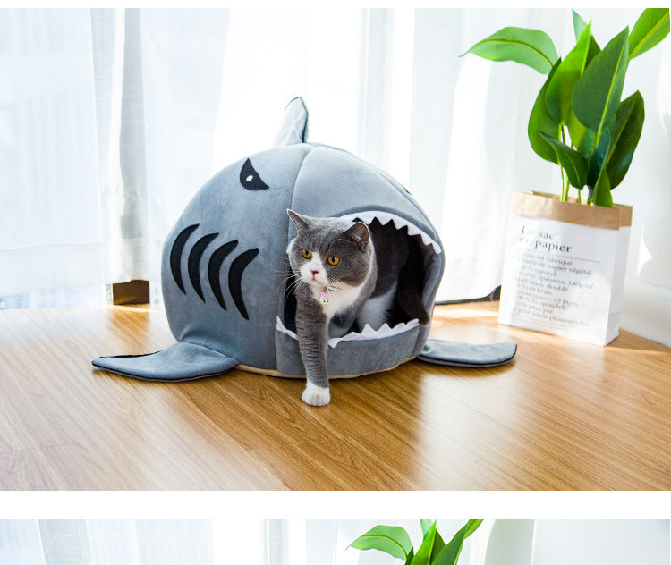 Shark Shape Dog & Cat Bed