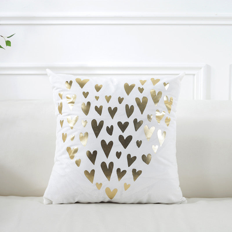 Gold Printed Pillow Cover Case