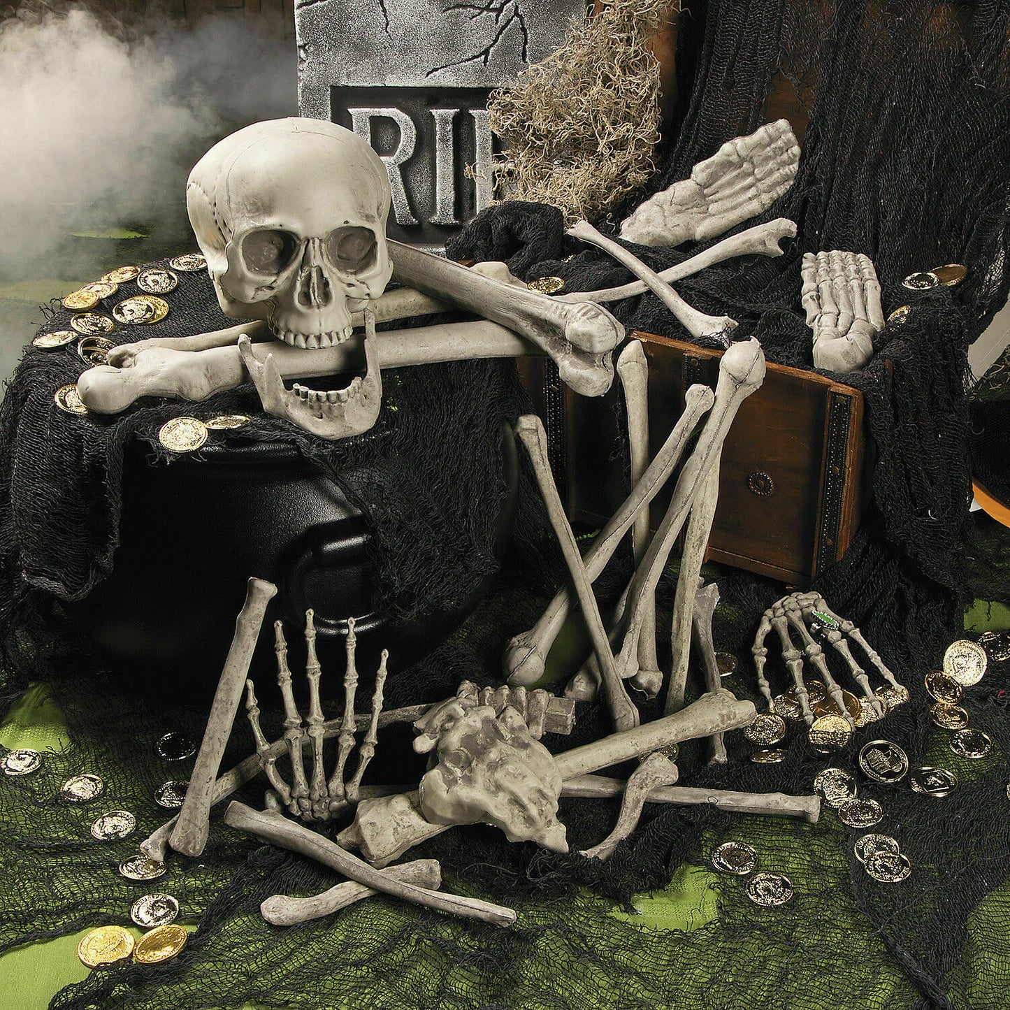 Halloween Decorations Indoor Horror Party Skeleton Bones (28 pieces)