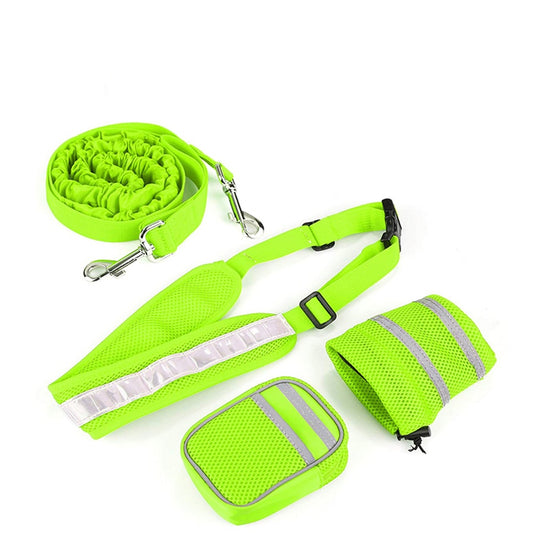Hands-Free Dog Running Leash With Receiving Bag