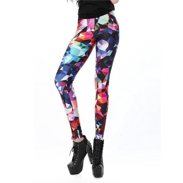 Colorful Geometric Pattern Leggings - Everything all I want