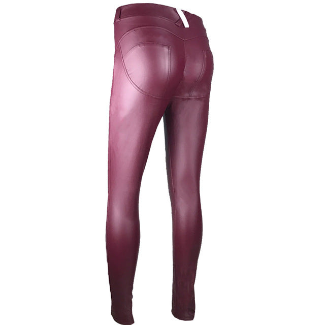 PU Leather Low Waist Sexy Leggings - Everything all I want