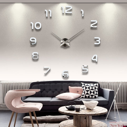 Mirror Stickers Quartz Wall Clock - Everything all I want