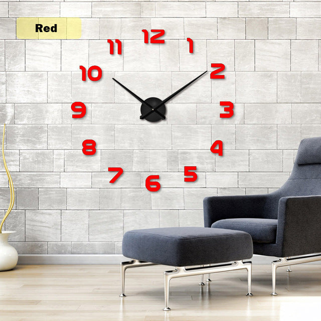 Mirror Stickers Quartz Wall Clock - Everything all I want