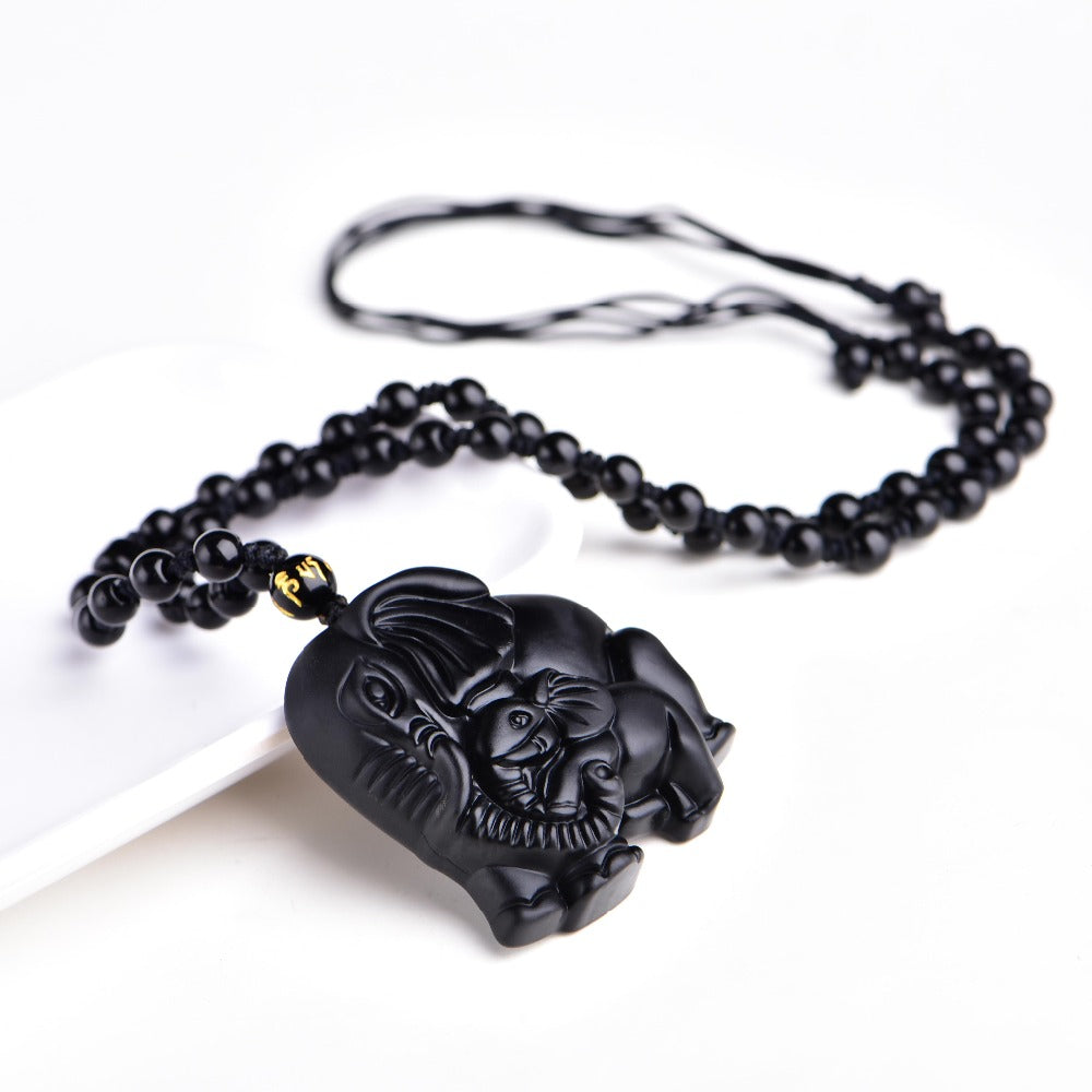 Buddha Obsidian Amulet Necklace - Everything all I want