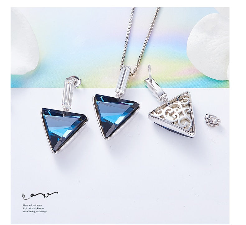 Blue Triangle Jewelry Set - Everything all I want